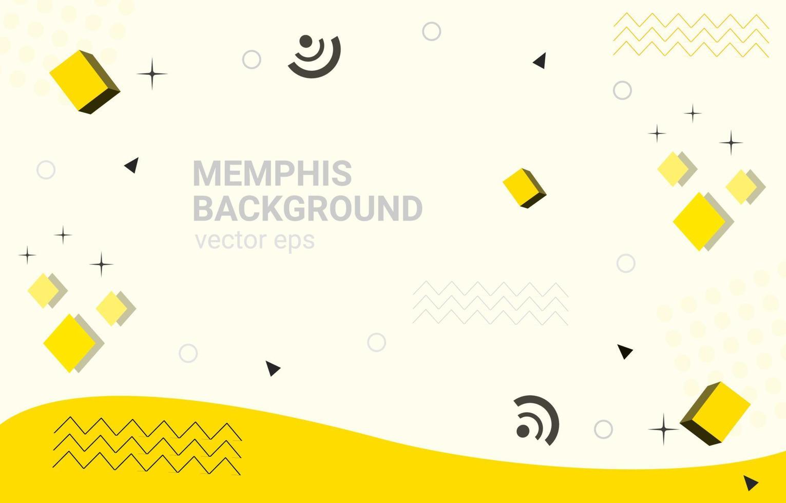 abstrakter Memphis geometrischer Hintergrund cooles Hintergrunddesign für Poster oder Banner. Vektor-Illustration vektor