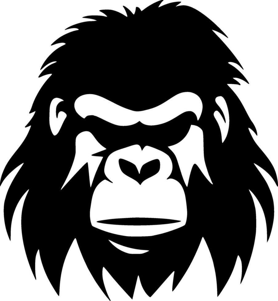 Gorilla - - minimalistisch und eben Logo - - Vektor Illustration