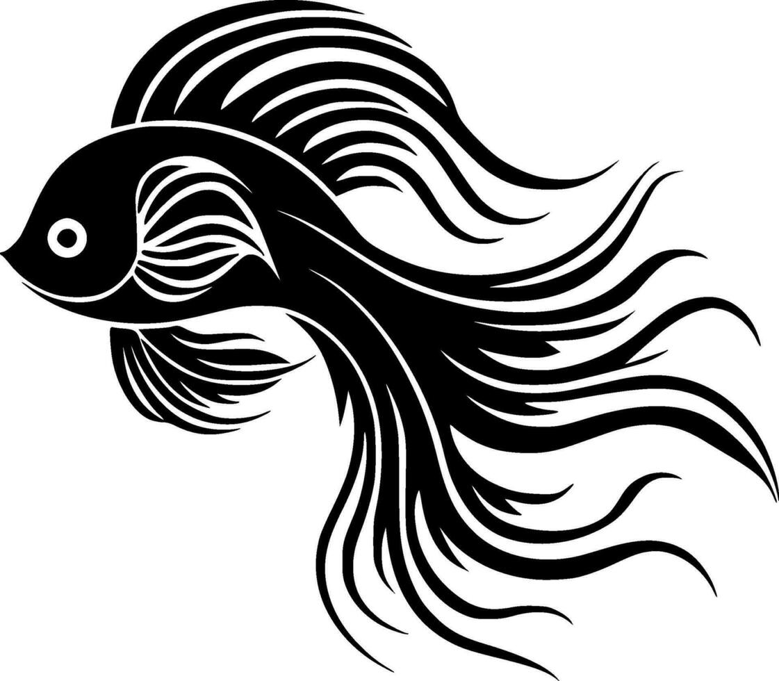 Fisch, minimalistisch und einfach Silhouette - - Vektor Illustration