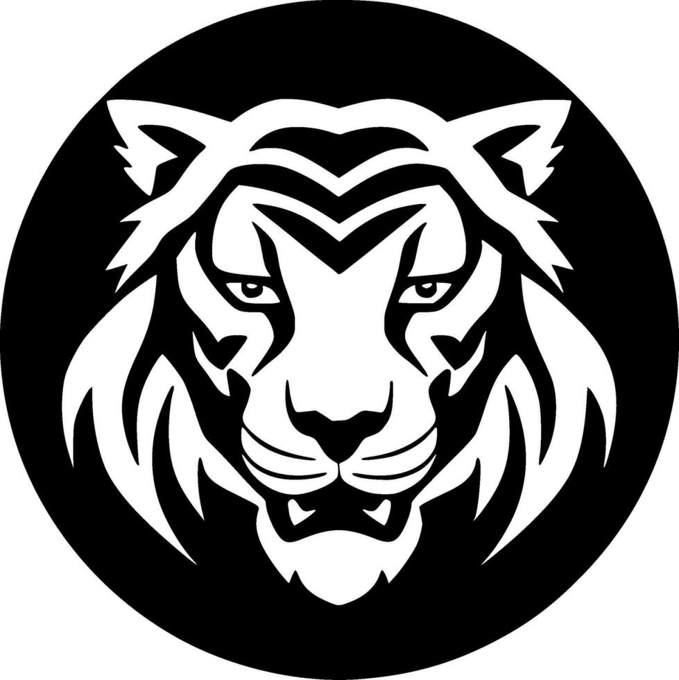 Tiger - - minimalistisch und eben Logo - - Vektor Illustration