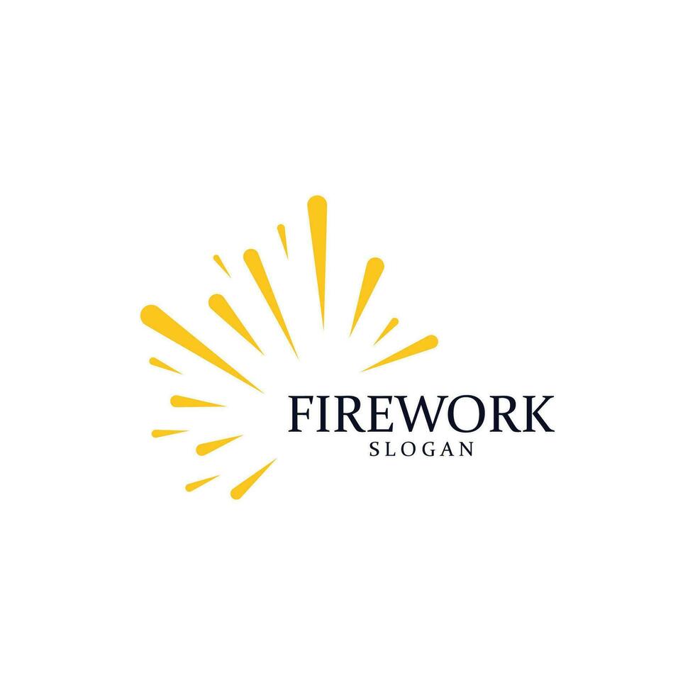 Logo Vorlage von funkelnd Feuerwerk auf Party Feier vektor