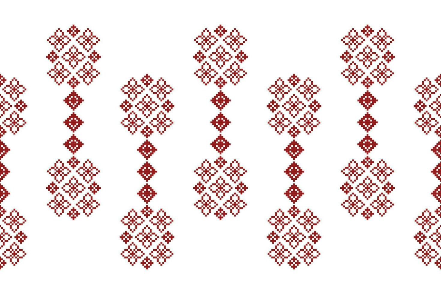 ethnisch geometrisch Stoff Muster Kreuz Stich.ikat Stickerei ethnisch orientalisch Pixel Muster Weiß Hintergrund. abstrakt, vektor, illustration. Textur, Kleidung, Rahmen, Dekoration, Motive, Seide, Tapete. vektor