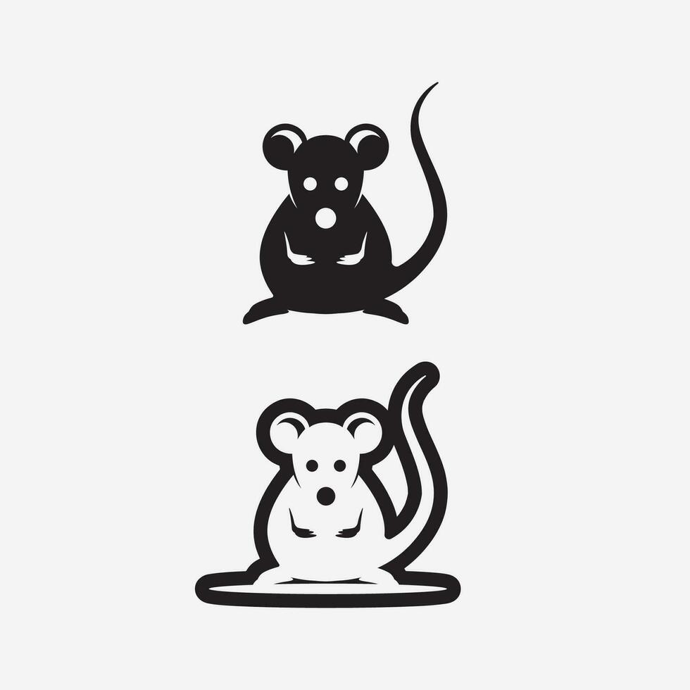 Maus Logo und Tier Vektor Design Illustration