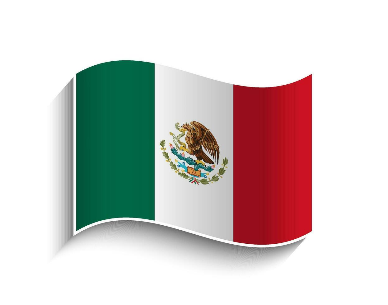 vektor mexico vinka flagga ikon