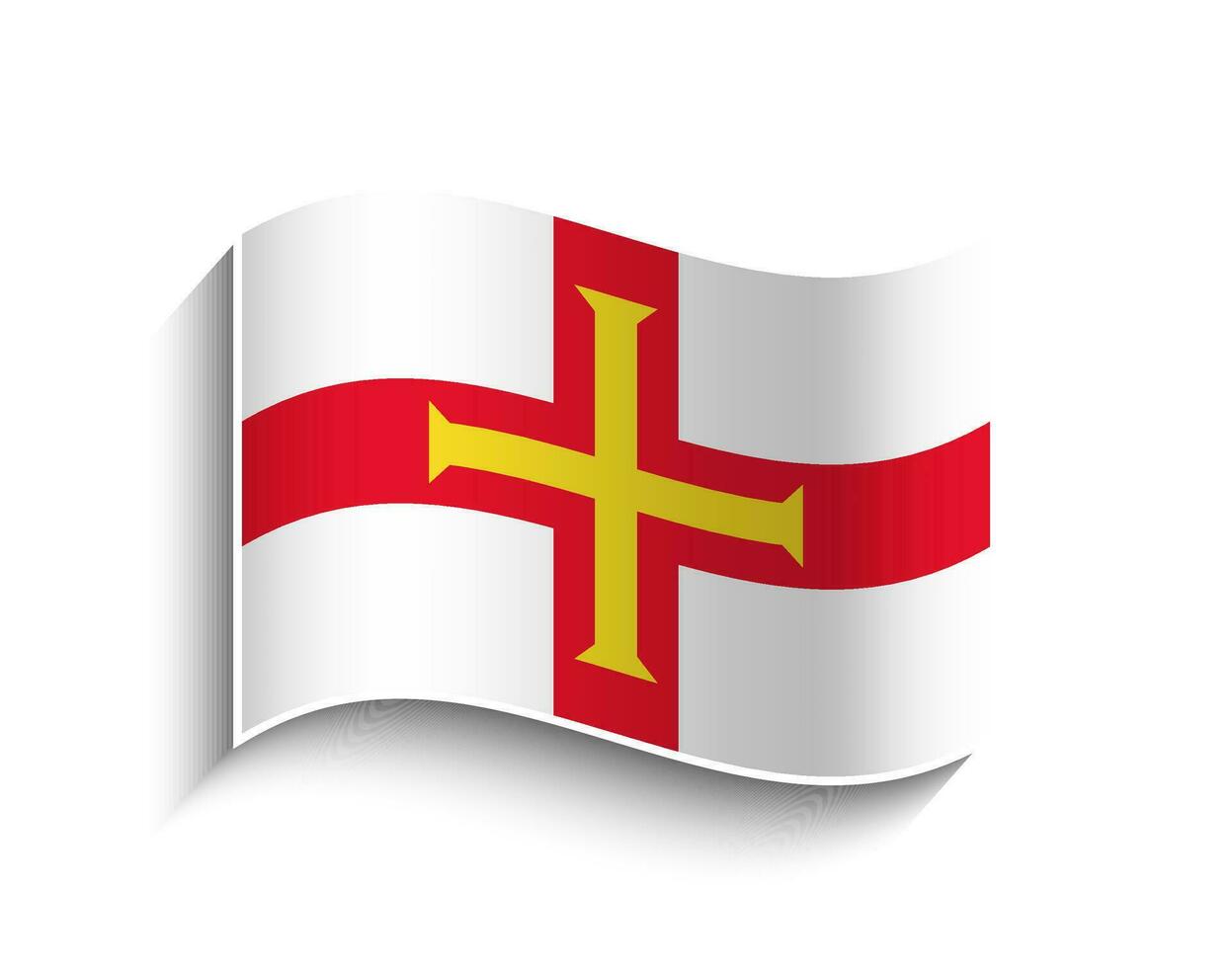 Vektor Guernsey winken Flagge Symbol