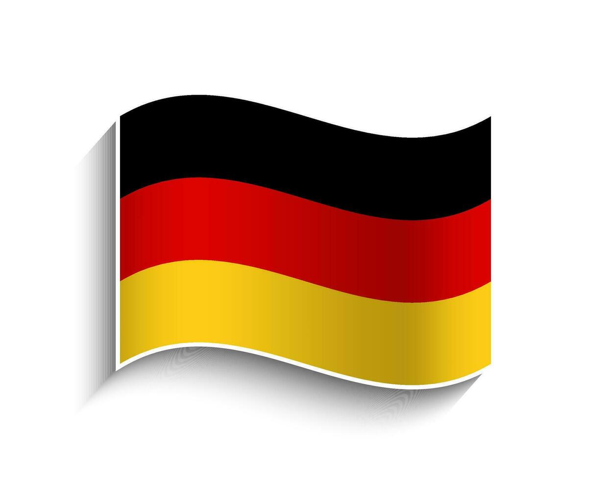 vektor Tyskland vinka flagga ikon