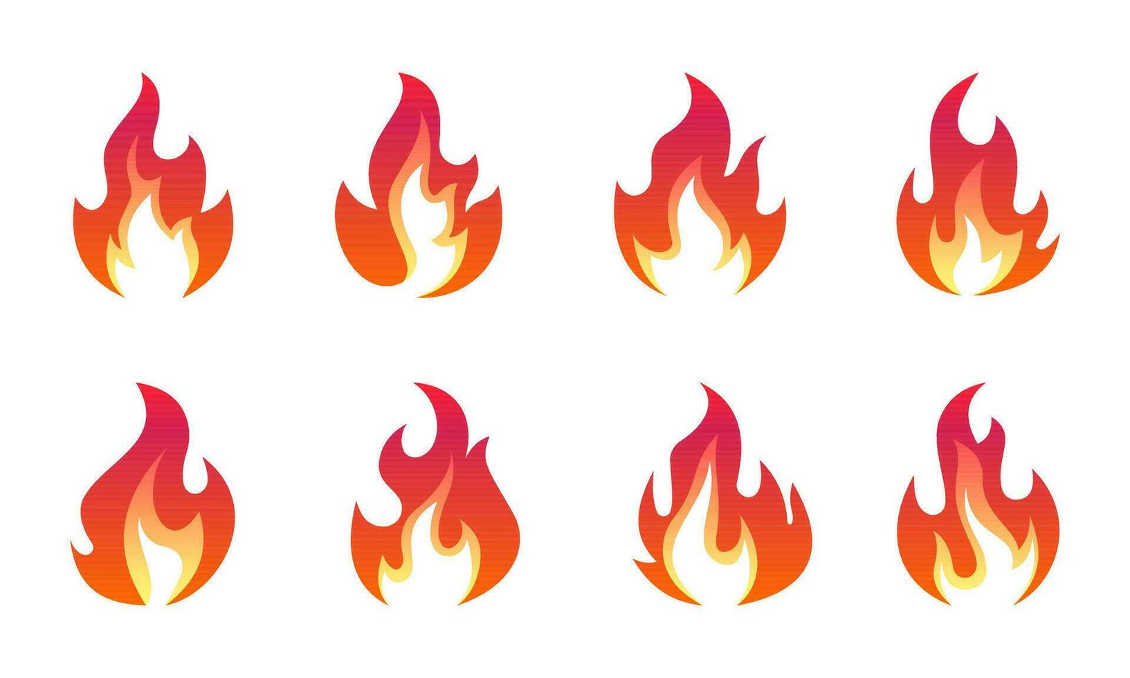 brand flamma vektor illustration design mall. brand lågor ikon uppsättning element.