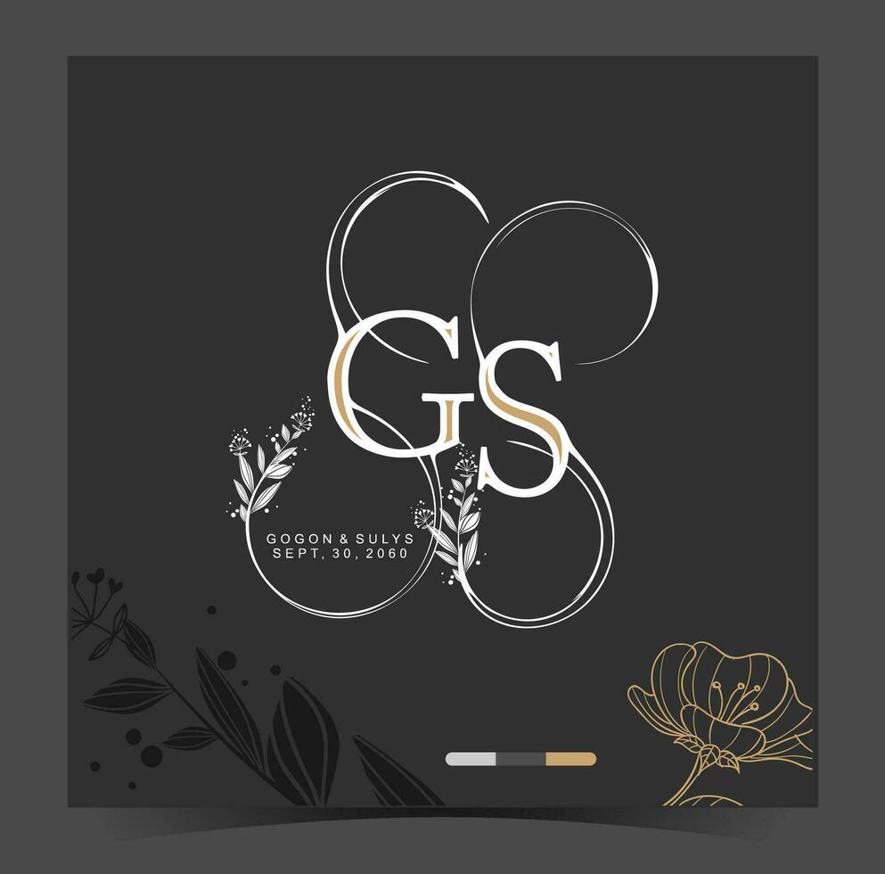 de logotyp för g, s bröllop och händelse design vektor