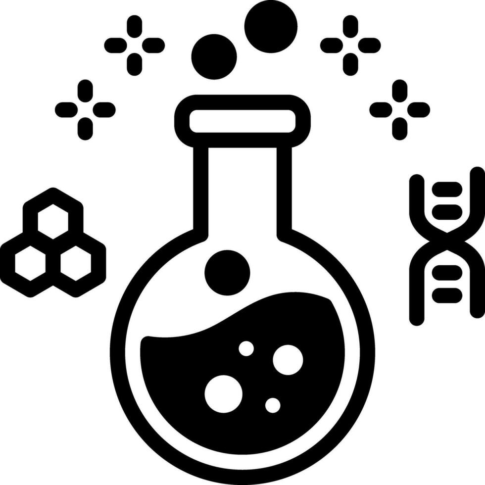 solide Symbol zum Synthetik vektor