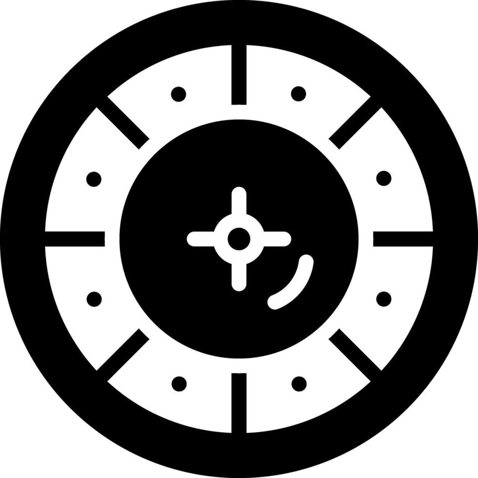 solide Symbol zum Roulette vektor