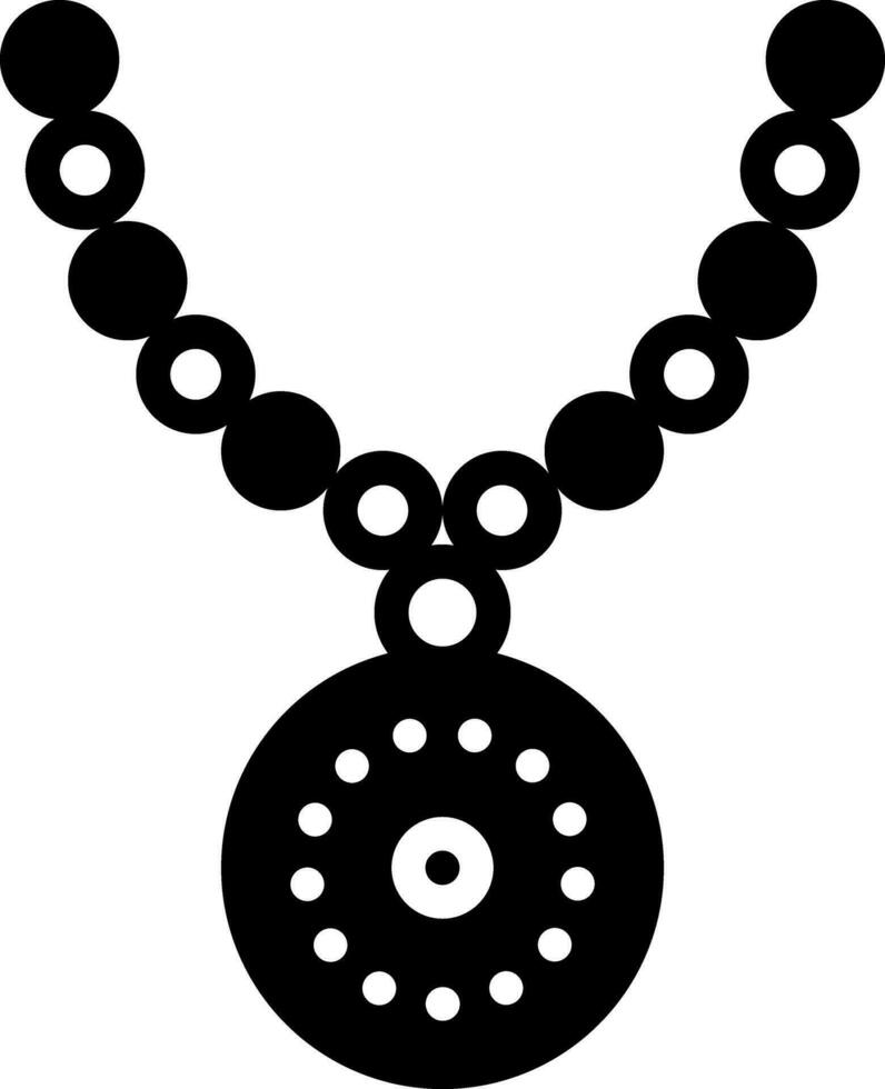 fast ikon för halsband vektor