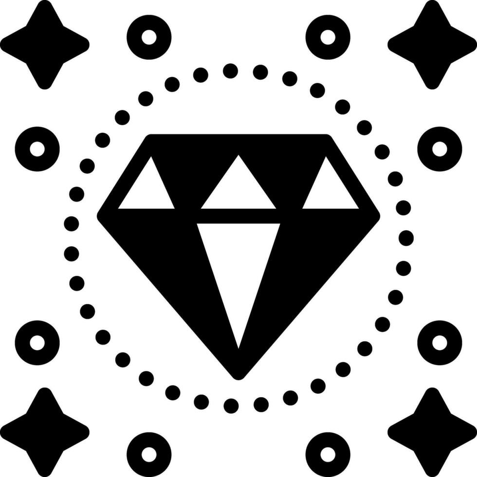 solide Symbol zum Diamanten vektor