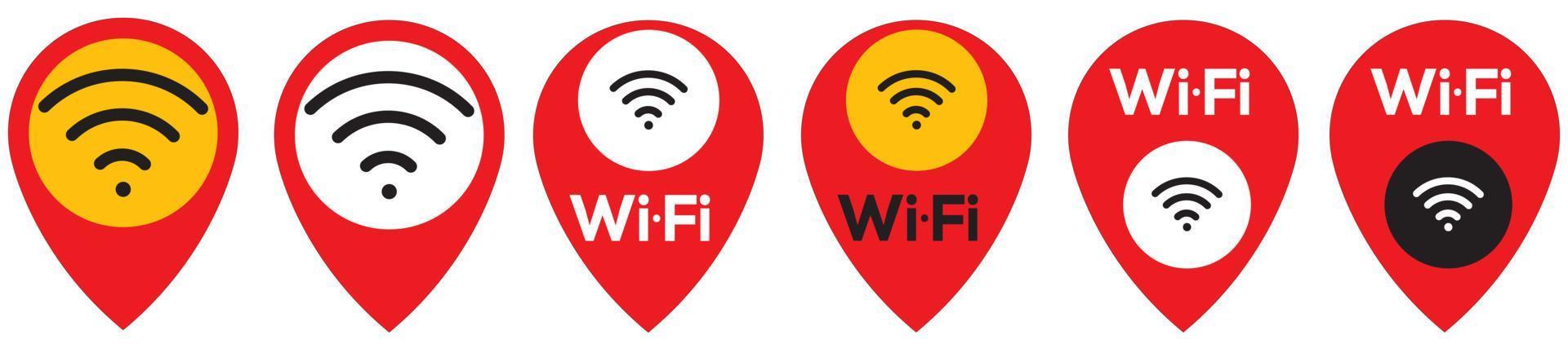 Wi-Fi-Symbol, vier Farben, Vektorgrafik eps10 vektor