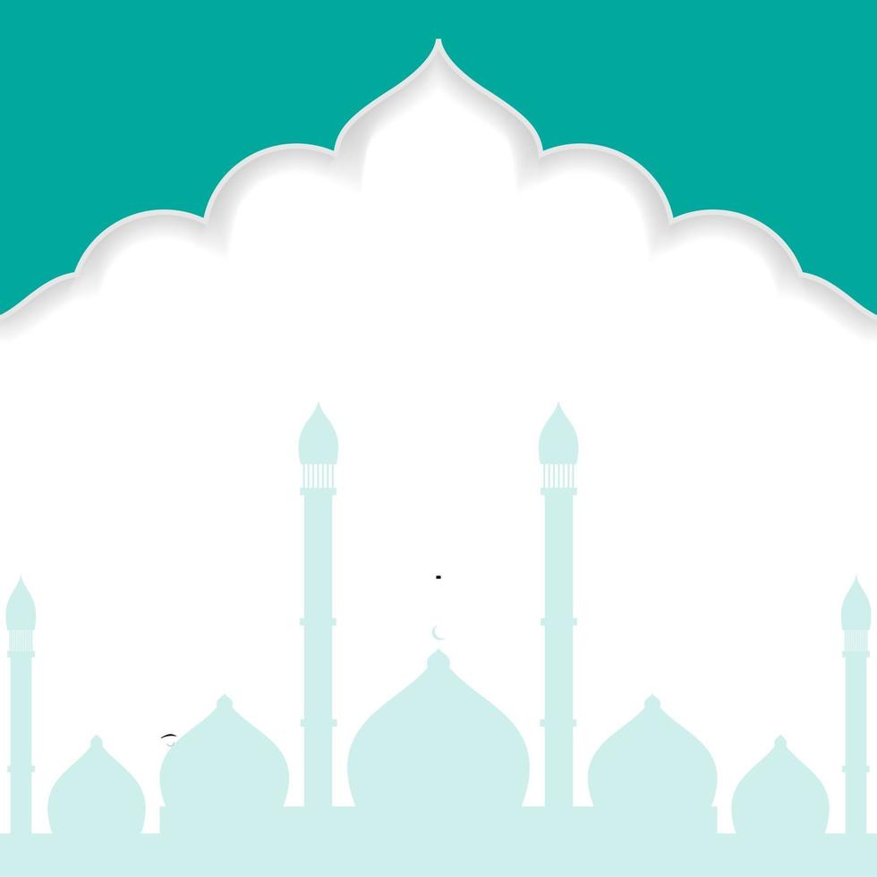 moderne islamische hintergrundvorlage, kombination mit moscheendesign. vektor