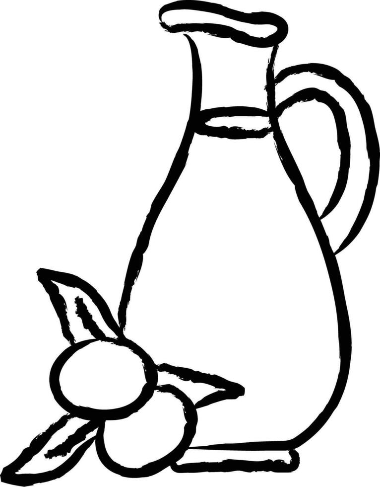 Olive Öl Hand gezeichnet Vektor Illustration