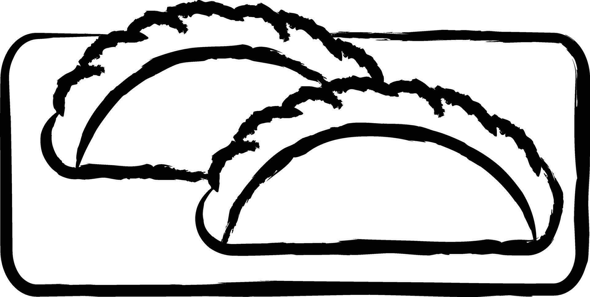 Calzone Gericht Hand gezeichnet Vektor Illustration