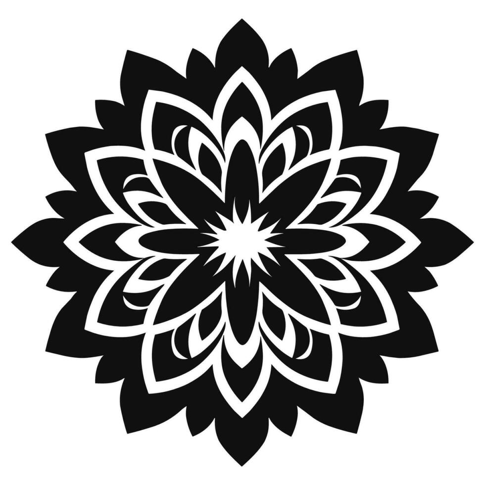 dekorativ kreisförmig Mandala Vektor isoliert auf ein Weiß Hintergrund, abstrakt Gliederung Blumen- Mandala