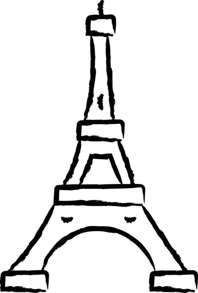 eiffel torn hand dragen illustration vektor