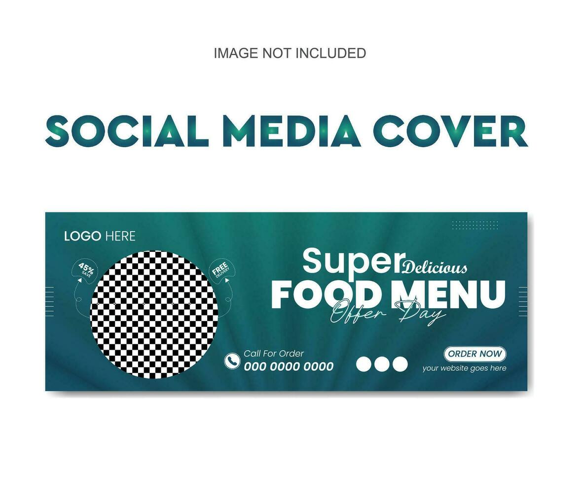 Super köstlich Essen Speisekarte Sozial Medien Startseite Design Vorlage vektor