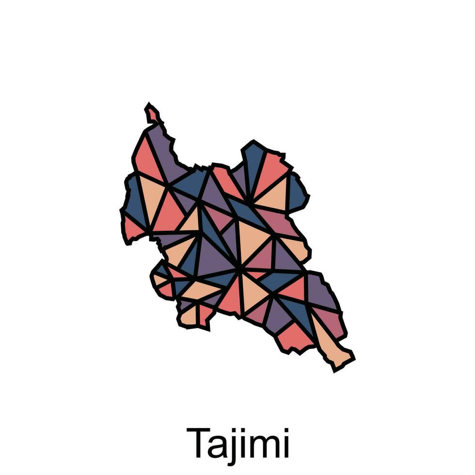 Karta stad av tajimi design, hög detaljerad vektor Karta - japan vektor design mall, lämplig för din företag