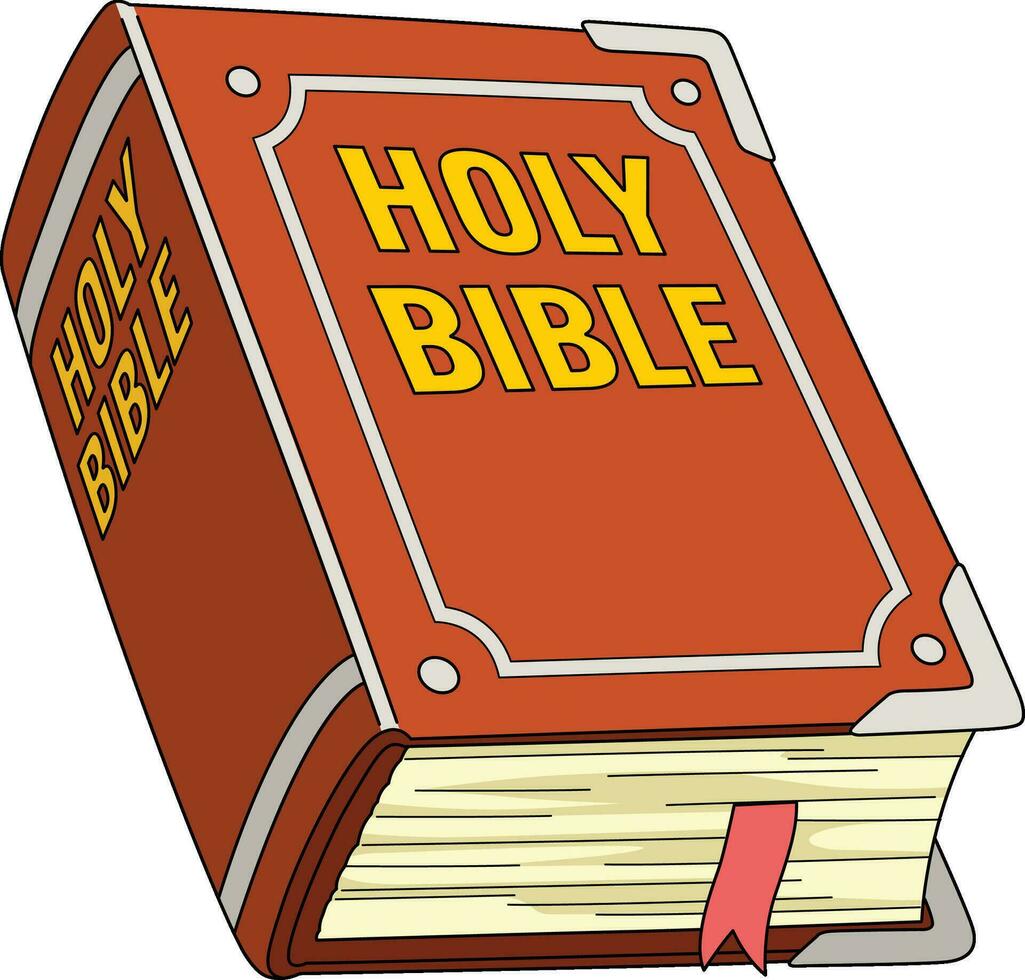 helig bibel tecknad serie färgad ClipArt illustration vektor
