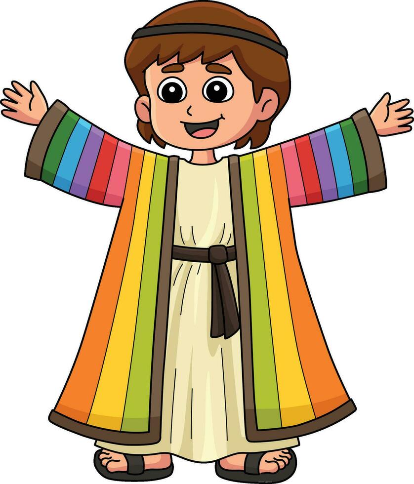 Joseph och de täcka tecknad serie färgad ClipArt vektor