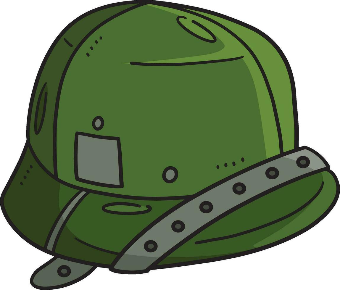 Kampf Helm Karikatur farbig Clip Art Illustration vektor