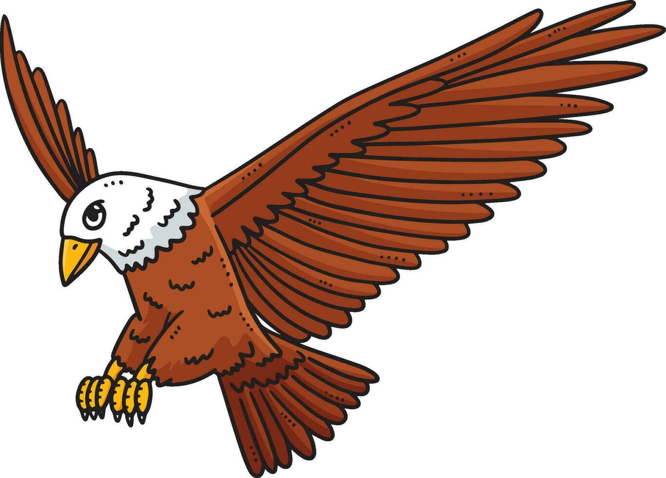fliegend Adler Karikatur farbig Clip Art Illustration vektor