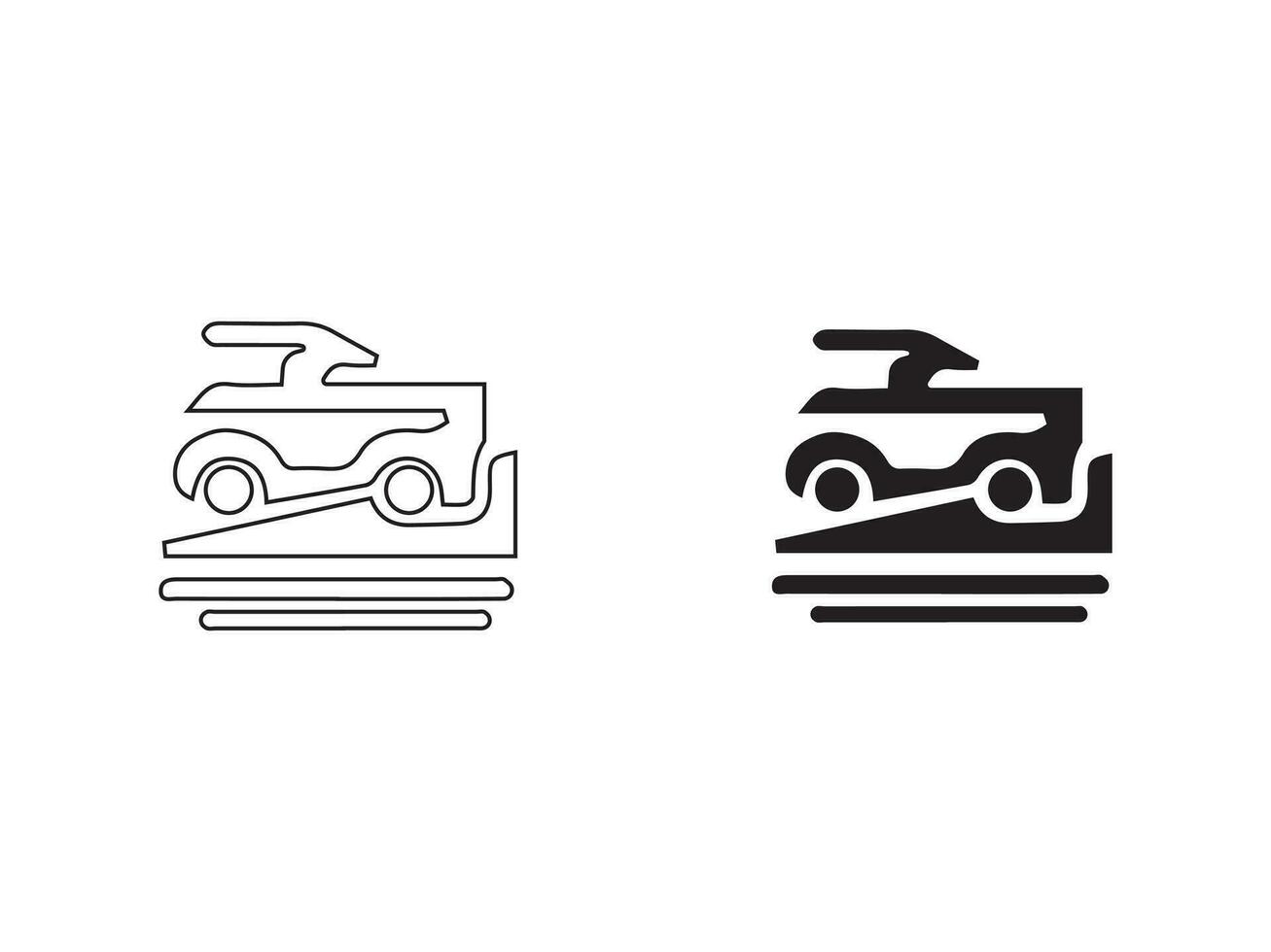 Vektor Symbol einstellen zum Autos. isoliert, einfach Logo Illustration zum das Vorderseite Sicht. Zeichen Sprache. Design von ein Automobil Logo, einschließlich ein Konzept Sport Fahrzeug Symbol Silhouette