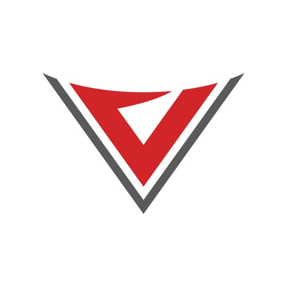 v logotyp sexhörning illustration ikon vektor