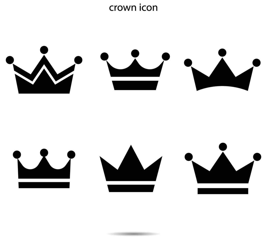 krona ikon, vektor illustration
