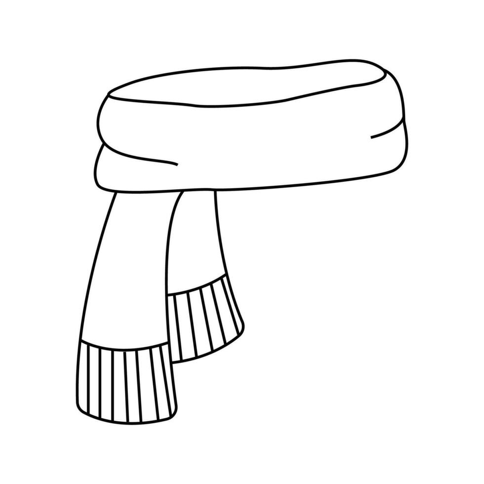 Winter Schal. Vektor Illustration im Gekritzel Stil