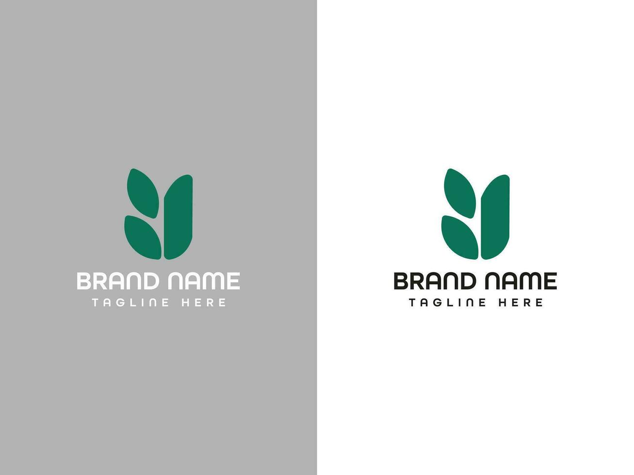 blad brev logotyp design vektor