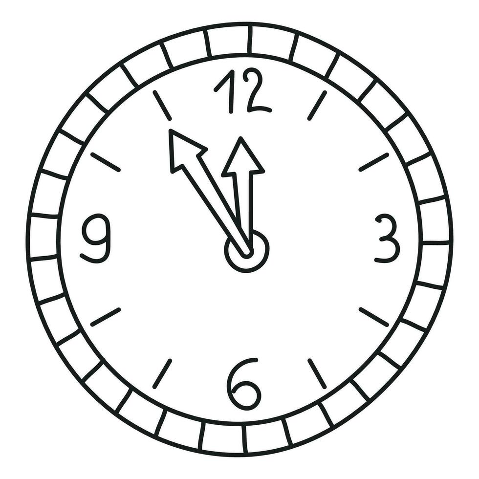 Uhr Vektor Illustration auf Weiß Hintergrund