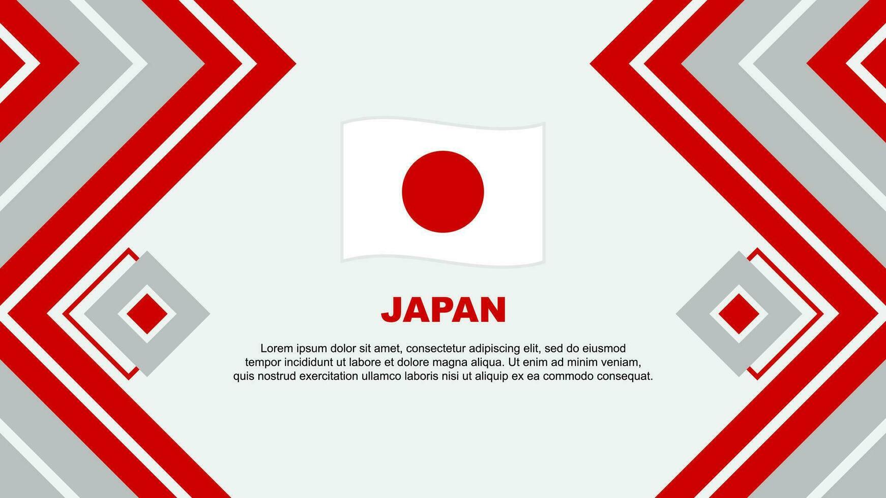 Japan Flagge abstrakt Hintergrund Design Vorlage. Japan Unabhängigkeit Tag Banner Hintergrund Vektor Illustration. Japan Design