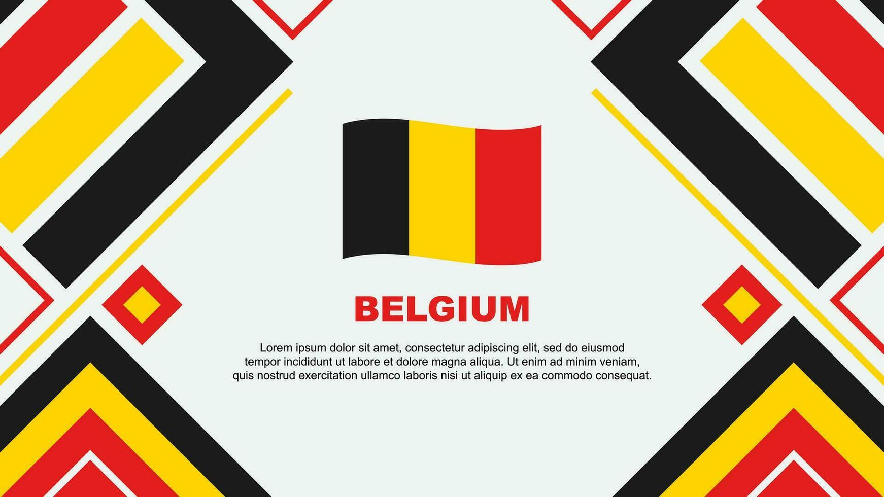 Belgien Flagge abstrakt Hintergrund Design Vorlage. Belgien Unabhängigkeit Tag Banner Hintergrund Vektor Illustration. Belgien Flagge