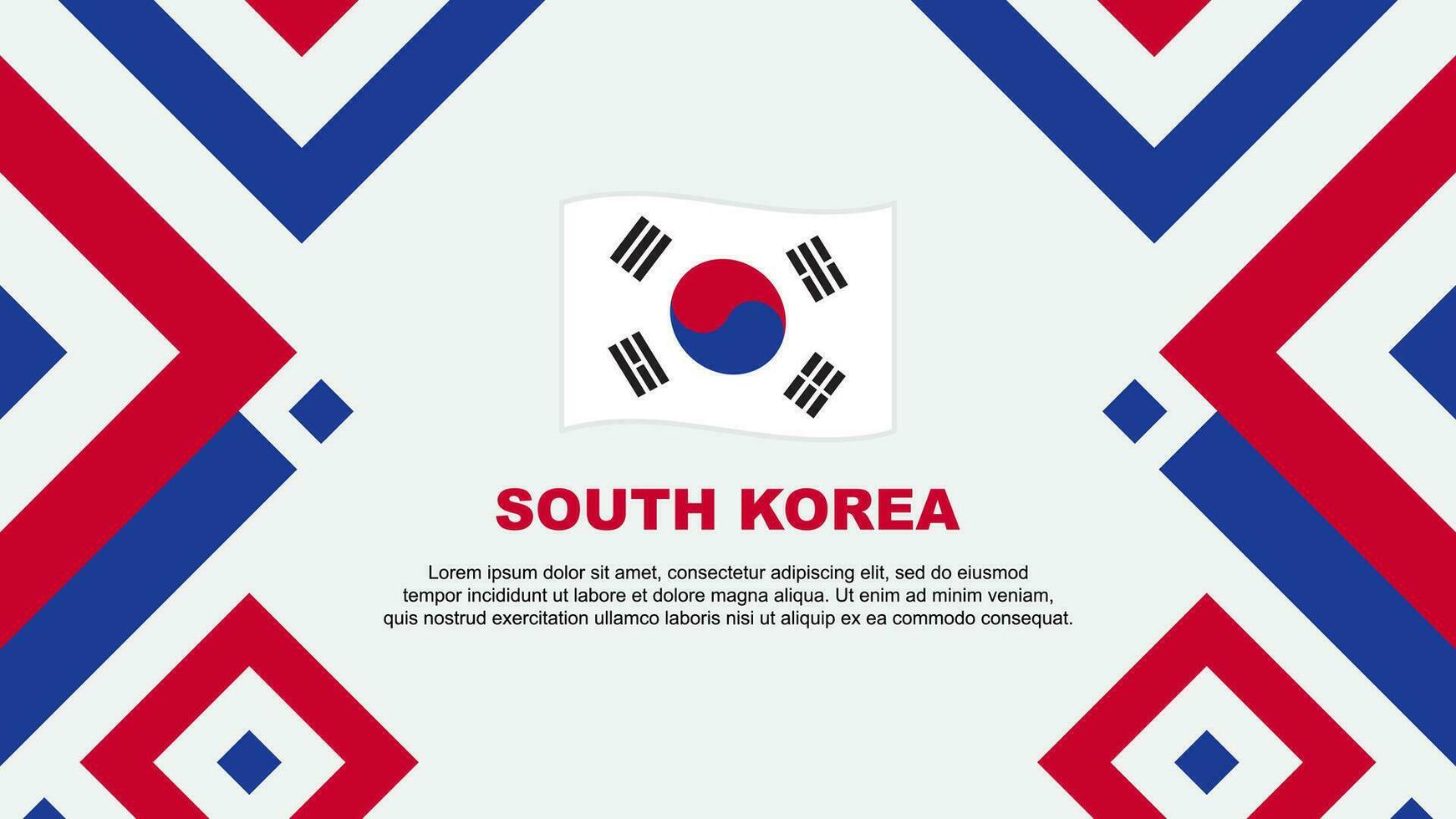 söder korea flagga abstrakt bakgrund design mall. söder korea oberoende dag baner tapet vektor illustration. söder korea mall