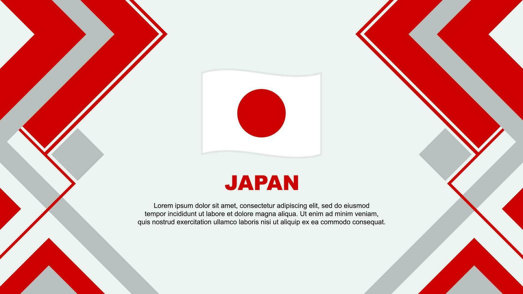 Japan Flagge abstrakt Hintergrund Design Vorlage. Japan Unabhängigkeit Tag Banner Hintergrund Vektor Illustration. Japan Banner