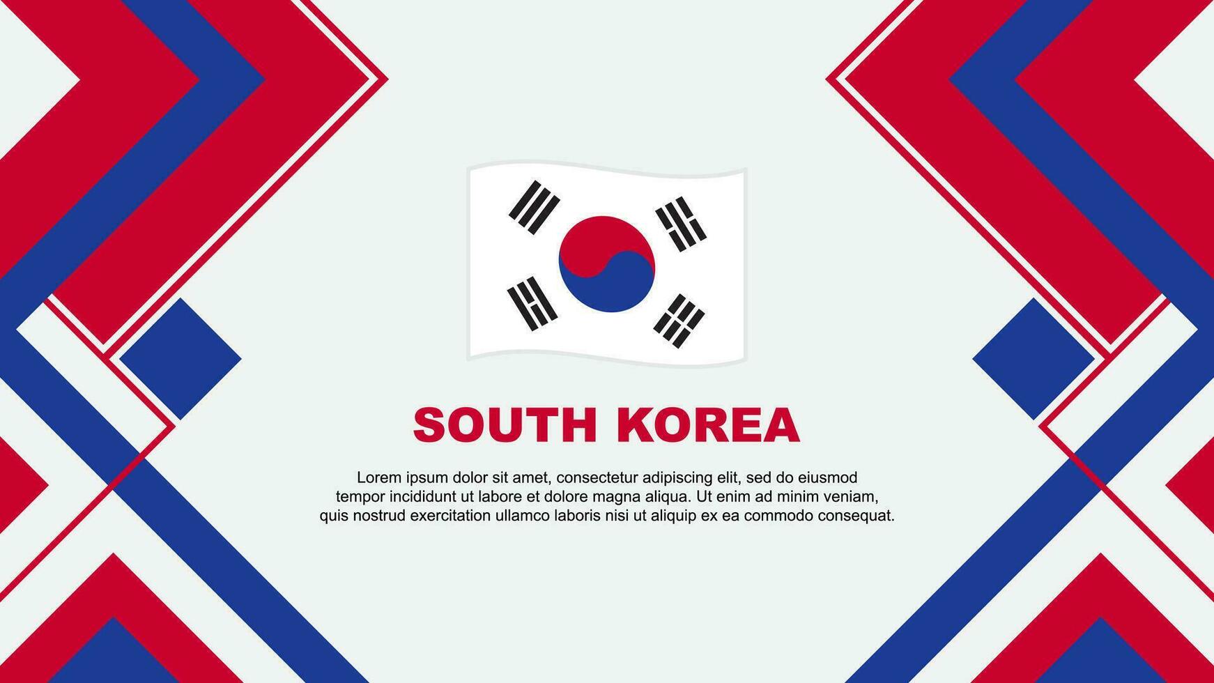 Süd Korea Flagge abstrakt Hintergrund Design Vorlage. Süd Korea Unabhängigkeit Tag Banner Hintergrund Vektor Illustration. Süd Korea Banner