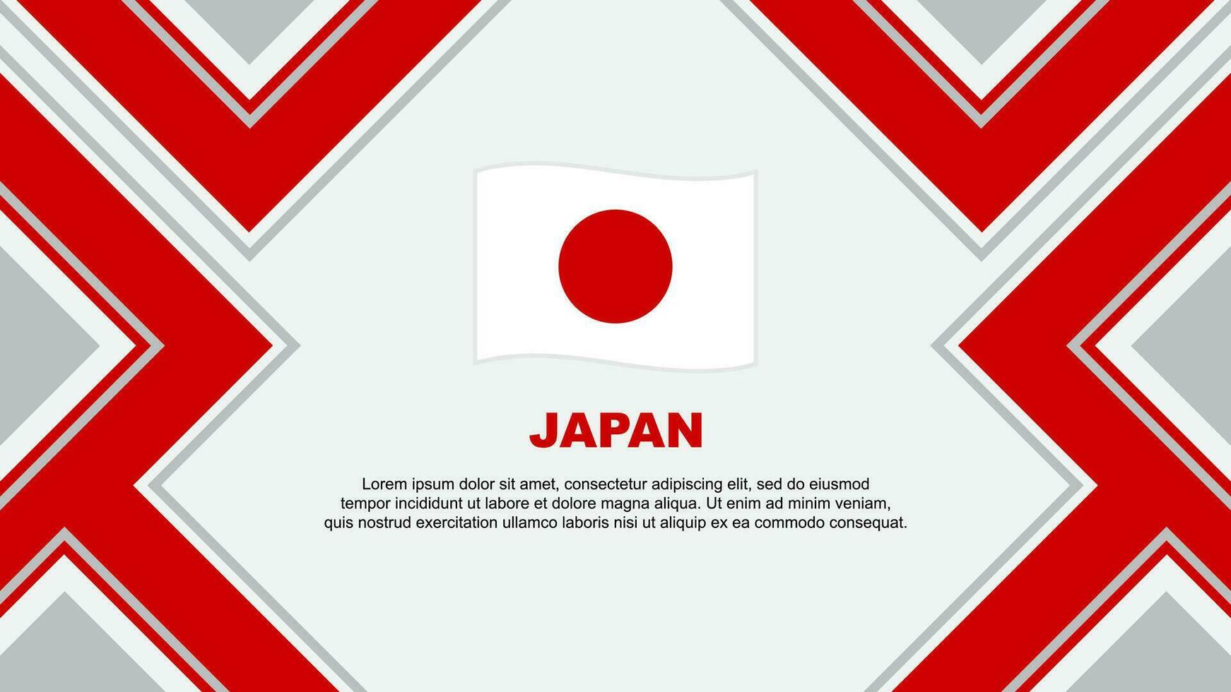 Japan Flagge abstrakt Hintergrund Design Vorlage. Japan Unabhängigkeit Tag Banner Hintergrund Vektor Illustration. Japan Vektor
