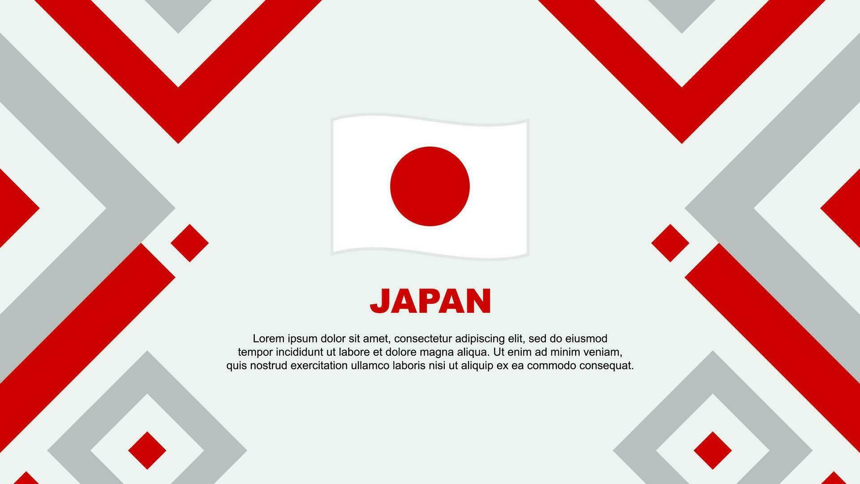 Japan Flagge abstrakt Hintergrund Design Vorlage. Japan Unabhängigkeit Tag Banner Hintergrund Vektor Illustration. Japan Vorlage