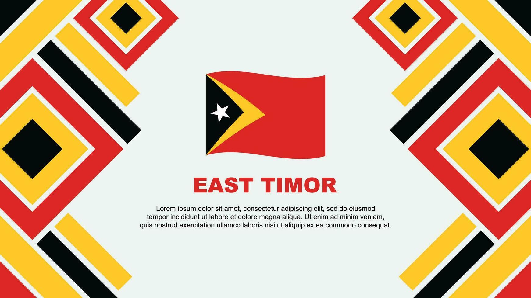 öst timor flagga abstrakt bakgrund design mall. öst timor oberoende dag baner tapet vektor illustration. öst timor