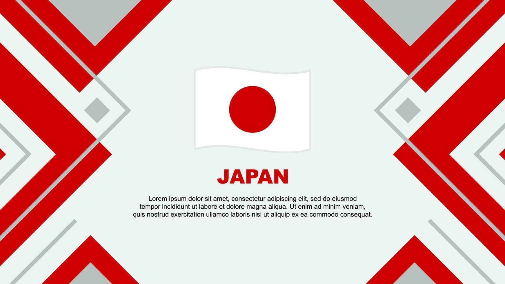 Japan Flagge abstrakt Hintergrund Design Vorlage. Japan Unabhängigkeit Tag Banner Hintergrund Vektor Illustration. Japan Illustration