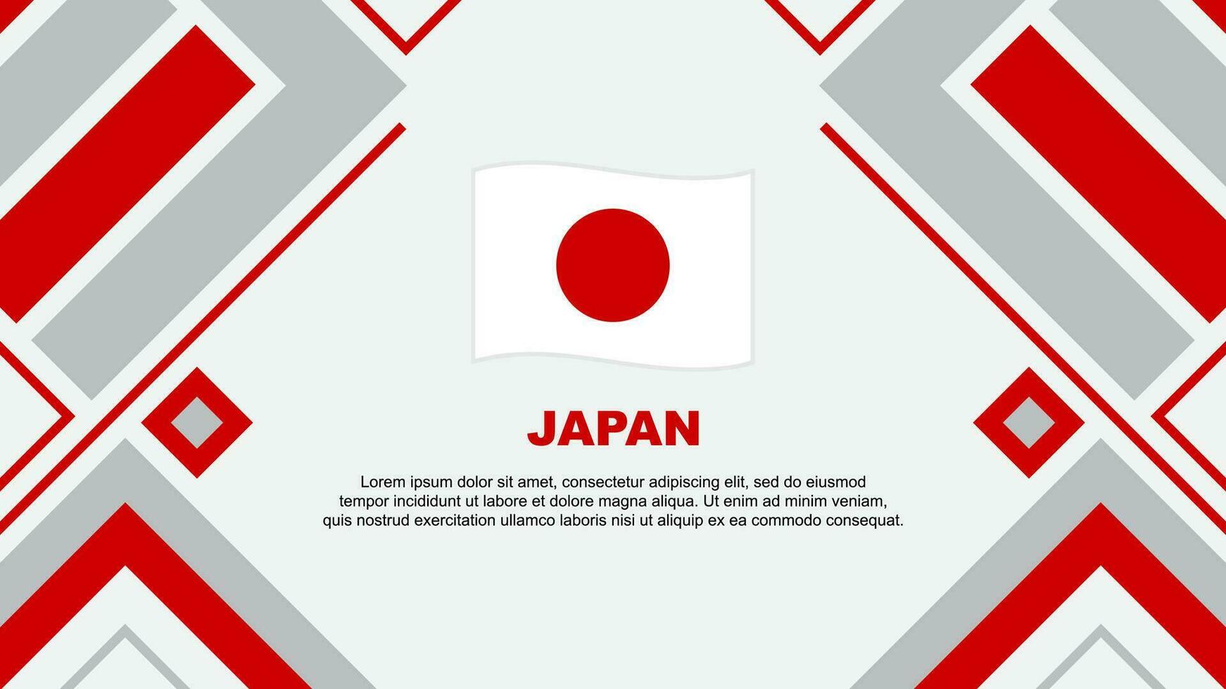 Japan Flagge abstrakt Hintergrund Design Vorlage. Japan Unabhängigkeit Tag Banner Hintergrund Vektor Illustration. Japan Flagge