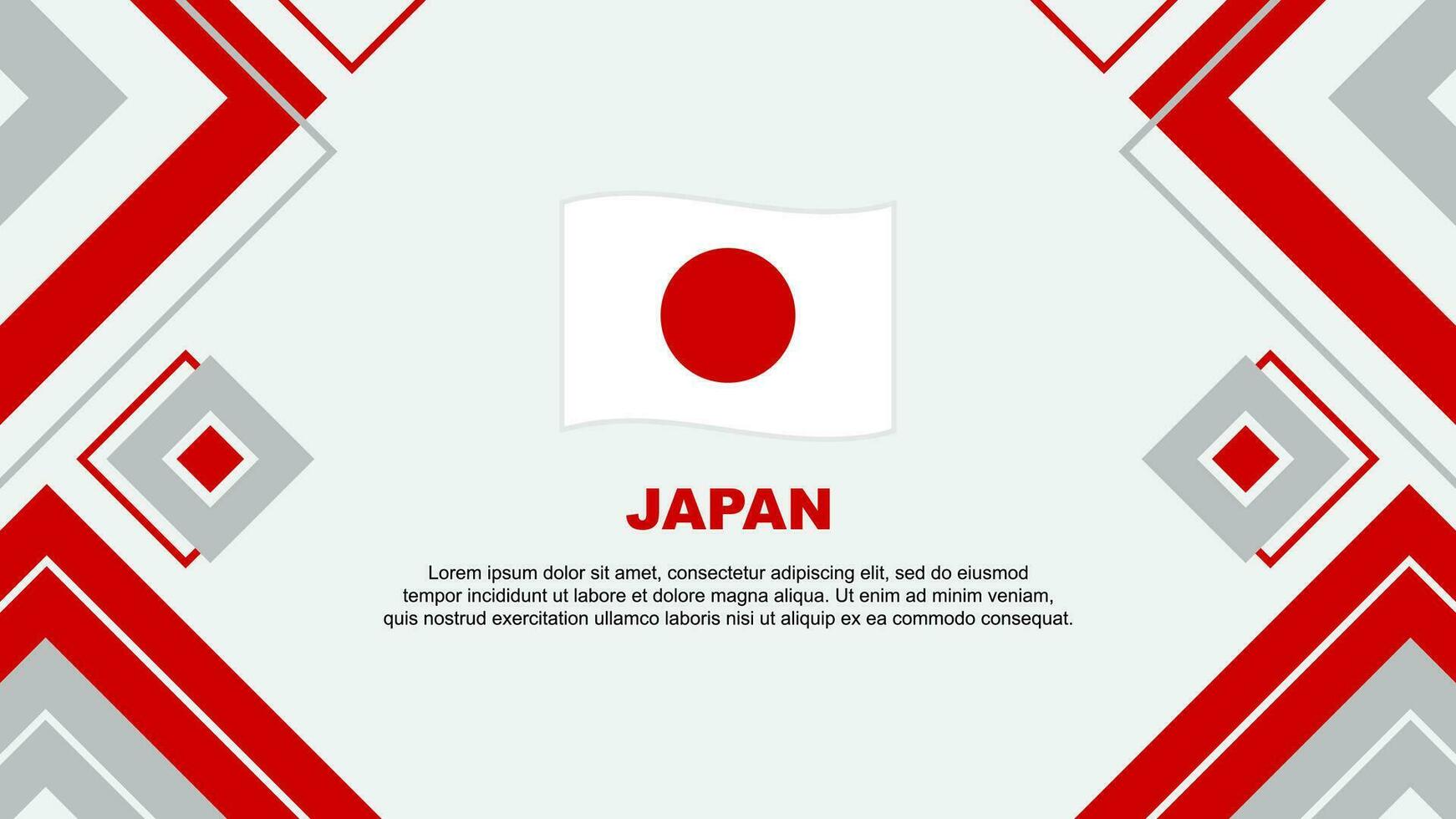 Japan Flagge abstrakt Hintergrund Design Vorlage. Japan Unabhängigkeit Tag Banner Hintergrund Vektor Illustration. Japan Hintergrund