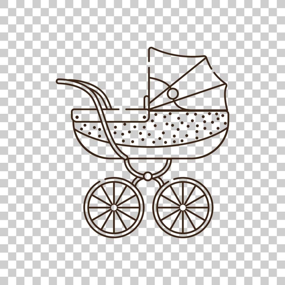 Baby geboren geradlinig Symbol vektor