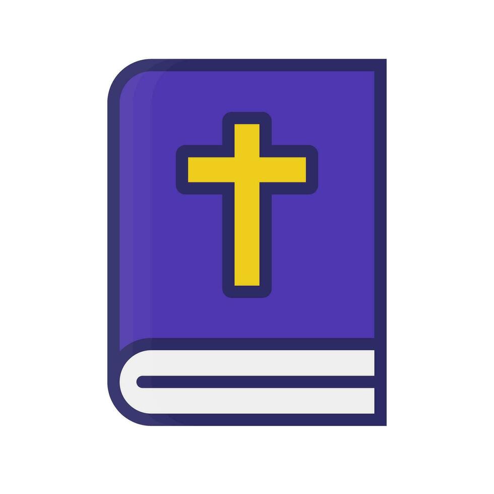 lila bibel ikon. kristen och judendom religiös text. vektor. vektor