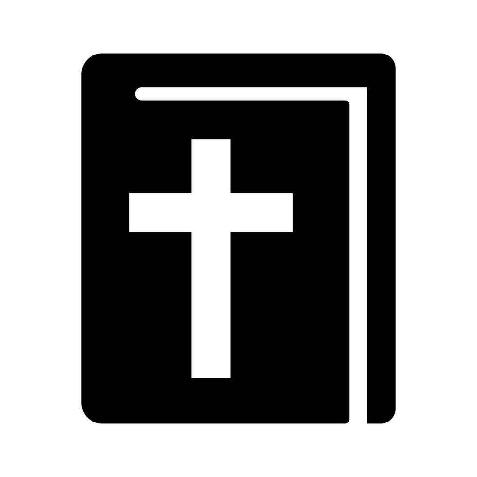 kristen bibel silhuett ikon. vektor. vektor