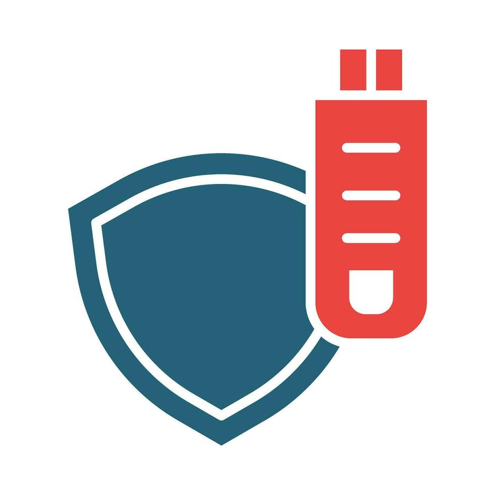 Daten Sicherheit Vektor Glyphe zwei Farbe Symbol zum persönlich und kommerziell verwenden.