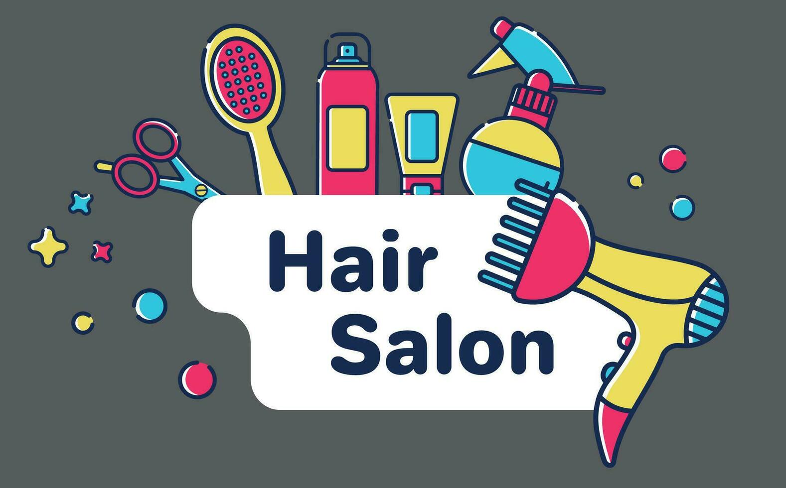 Haar Salon Vektor Illustration